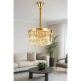 Avizemoda Desina 40 Cm'Lik Kristal Tabut Taşlı Salon Oturma Odası Lüks Avize - GOLD Kaplama - 7