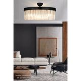 Avizemoda Desina 50'lik Kristal Taşlı Lüks Avize - (siyah) - 13