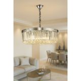 Avizemoda Desina 60 Cm'Lik Kristal Tabut Taşlı Salon Oturma Odası Lüks Avize - KROM Kaplama - 13