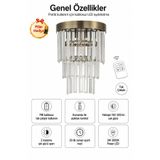 Avizemoda Desina Kristal Taşlı Lüks PİLLİ KUMANDALI Aplik - (Eskitme Kaplama)