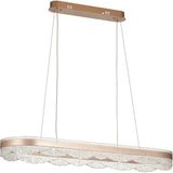 Avizemoda Estilo 100x30 Cm Dimmer Kumandalı 3 Renk Ledli (SARI-BEYAZ-GÜN IŞIĞI) Modern Akrilik Avize - Bronz