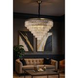 Avizemoda Linsa 65 Cm'lik Kristal Cam Taşlı Lüks Avize - (ESKİTME KAPLAMA) - 8