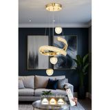 Avizemoda Milly 3'lü Dimmer Kumandalı 3 Renk Ledli (SARI-BEYAZ-GÜN IŞIĞI) Modern Akrilik Avize - Gold - 4
