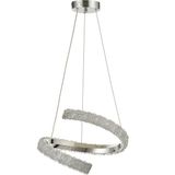 Avizemoda Milly 40 cm Dimmer Kumandalı 3 Renk Ledli (Sarı-Beyaz-Gün Işığı) Modern Akrilik Avize -Krom - 1