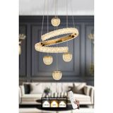 Avizemoda Milly 4'lü Dimmer Kumandalı 3 Renk Ledli (SARI-BEYAZ-GÜN IŞIĞI) Modern Akrilik Avize -gold - 5