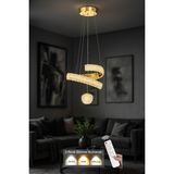 Avizemoda Milly Tekli Dimmer 3 Renk Ledli (Sarı-Beyaz-Gün Işığı) Modern Akrilik Avize -Gold - 2