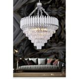 Avizemoda Palmira 60 cm'lik Kristal Taşlı Lüks Avize - (Gümüş-yaldız) - Gümüş Yaldız