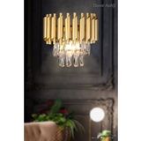 Avizemoda Palmira Prizma Kesim Kristal Taşlı Lüks APLİK - (Sarı-Yaldız)