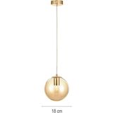 Avizemoda Pigaro Tekli Bal Renk Camlı Salon Oturma Odası Modern Sarkıt Avize - (Gold Kaplama) - 1