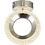 Avizemoda Ribera Tekli Plafonyer Ledli Modern Lüks Sarkıt Avize (3 Renk Led; Sarı-Beyaz-Gün ışığı) - Krom - 1