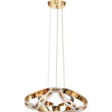 Avizemoda Salvo 50 cm Dimmer Kumandalı 3 Renk Ledli (Sarı-Beyaz-Gün Işığı) Modern Sarkıt Avize - Gold - 1