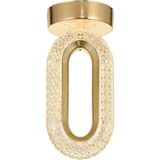 Avizemoda Sessi Tekli Plafonyer Ledli Modern Lüks Sarkıt Avize (3 Renk Led; Sarı-Beyaz-Gün ışığı) - GOLD - 1
