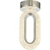 Avizemoda Sessi Tekli Plafonyer Ledli Modern Lüks Sarkıt Avize (3 Renk Led; Sarı-Beyaz-Gün ışığı) - Krom - 1