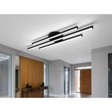 Avizen Lighting Project 25W Modern Tavan Koridor Aydınlatması Siyah Lineer LED Avize Armatür 70CM - Beyaz Işık