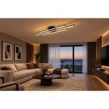Avizen Lighting Project 25W Modern Tavan Koridor Aydınlatması Siyah Lineer LED Avize Armatür 70CM - Günışığı