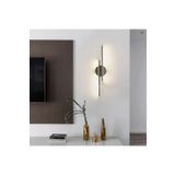 Avizen Lighting Project Modern Aplik Çift Yönlü Çubuk Led Siyah Günışığı Lineer Avize Armatür 70cm Çubuk Uzunluğu