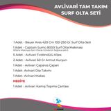 Avlivarı Avlivari Bauer Ares 420 cm 100-250 gr - Captain Sumo 8000 Tam Takım Kıyı Hobi Profesyonel Surf Olta Seti - Çok Renkli