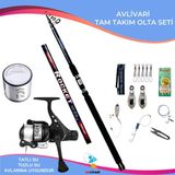 Avlivarı Avlivari Ecotackle Rocket 300 cm 100-300 gr Olta Kamışı - Tiger 4000 Olta Makinası Tam Takım Kıyı Hobi Olta Seti - Çok Renkli