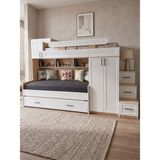 Avm 24 Kırlangıç Genç Odası Ranza Beyaz %100MDF - 90 x 190 cm - Beyaz - Meşe