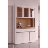 Avm 24 Nero Kahve Köşesi 130 cm Montaj Dahil - Beyaz - Meşe