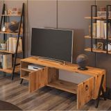 Avmpark Yanke Tv 150 Metal Raflı + Kitaplık Atlantik Çam