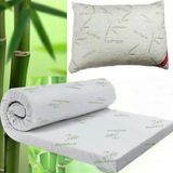 Avocado Bamboo 80 x 200 Yer Yatağı 10 cm Sünger Yatak Yıkanabilir Kılıflı Fonksiyonel (Bamboo Yastık Hediyeli) - 80 x 200 cm