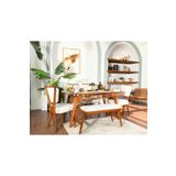 AVOKADO MOBİLYA Palace 4 Sandalye 1 Bench Ceviz İskelet Yemek Masası Takımı