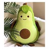 Avokado Peluş Pofuduk Yastık - Yeşil - 40 x 30 cm