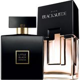 Avon Black Suede EDT 75 ml Odunsu & Little Black Dress 50 ml Çiçeksi Parfüm Seti – Unisex, Hediyelik Lüks Kutu