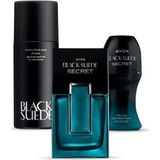 Avon Black Suede Secret EDT 75 ml Erkek Parfüm + Suede Sprey 150 ml Deodorant + Suede Secret Roll-On 50 ml Deodorant