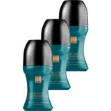 Avon Black Suede Secret Erkek Roll-on 50 ml Üçlü Set Kırmızı Elma ve Tonkalakton Notaları