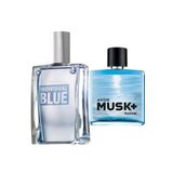 Avon Blue Erkek Parfümü. 100 Ml + Avon Musk Marine Edt 75 Ml 2li Set