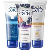 Avon Care El Kremi Paketi 3×75 ml Gliserin, Badem Sütü, Vanilya Ve Yabanmersinli Özellikler