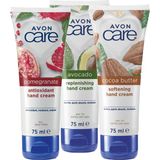 Avon Care Kakao Yağı ve Avokado Özlü Yoğun Nemlendirici El Kremi 3×75 ml – Hızlı Emilim ve Yumuşak Dokunuş