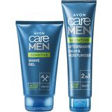 Avon Care Men Sensitive Tıraş Jeli ve Sonrası Balmı ve Nemlendiricisi Paketi
