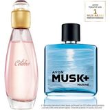 Avon Celebre 50 Ml. Kadın Parfüm Edt Avon Musk Marine Erkek Parfüm Edt 75 Ml Bay Parfüm Seti