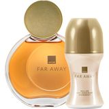 Avon Far Away 50 ml Kadın EDP Parfüm + 50 ml Roll-On Hediyelik Seti Şık Tasarım