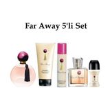 Avon Far Away Bayan Parfüm EDP 5'Li Set Hediyelik Lüks Ambalaj 50 ml ve 150 ml Vücut Losyonu