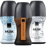 Avon Full Speed Musk Rain ve Musk Exhale Erkek Rollon Paketi - 50 ml