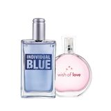 Avon Individual Blue Edt 100 ml Erkek Parfüm + Wish Of Love Edt 50 ml Kadın Parfüm Seti