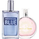 Avon Individual Blue Erkek Parfüm ve Wish Of Love Kadın Parfüm Paketi 150 ml