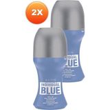 Avon Individual Blue Erkek Roll-On Deodorant - 50 ml, Ferahlatıcı Narenciye ve Ahşap Koku, 2 Adet - 500 ml
