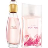 Avon Kadın Parfüm Seti: Celebre ve Soft Musk EDT, Çiçeksi ve Pudralı Koku, 2×50 ml, Özel Hediye Paketi
