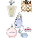 Avon Kadın Parfüm Seti; Rare Pearls + Wish Of Love + Perceive + Luck + Lovider Cep Aynası - 50 ml