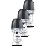 AVON Musk Rain Erkek Roll-on 50 Ml. Üçlü Paket