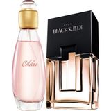 Avon Parfüm Seti Black Suede Erkek EDT 75 ml ve Celebre Kadın EDT 50 ml Hediyelik Paket