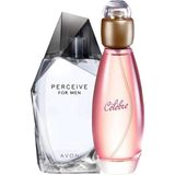 Avon Perceive Erkek Parfüm 100 ml ve Celebre Kadın Parfüm 50 ml Meyveli Koku Seti