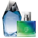 Avon Perceive Soul EDT 100 ml Erkek Parfüm + Lucky Me EDT 75 ml Erkek Parfüm
