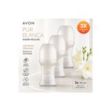 AVON Pur Blanca Antiperspirant Roll On Deodorant 50ml Paylaş (3'lü Satış Fiyatıdır)