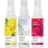 Avon Senses Raspberry Delight Lemon Burst ve White Lily Vücut Spreyi Paketi
